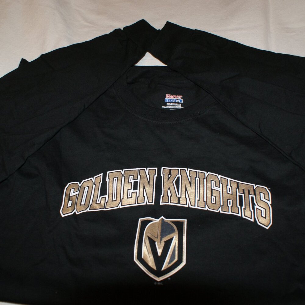 VGK  Fans must have Long Sleeve Beefy T by Hanes Size 2XL Pre-Shrunk Go Knights!